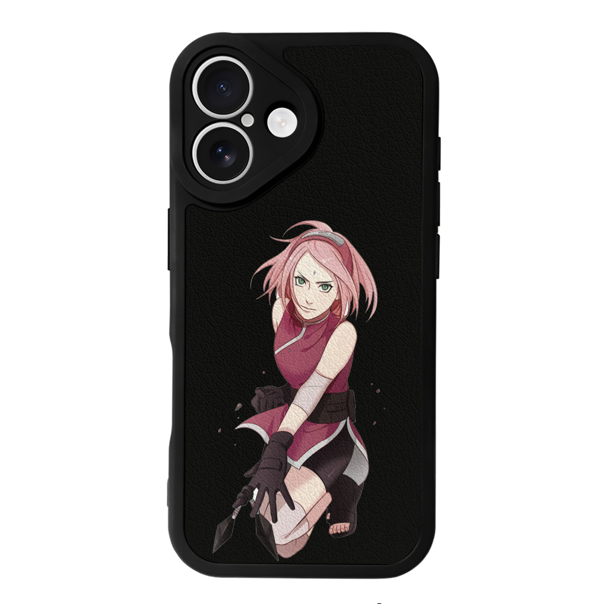 （画像用） NARUTO -ナルト- 春野サクラ Haruno Sakura 【iPhone 16シリーズ対応】シリコンスマホケース（レザー調） 材質：シリコン